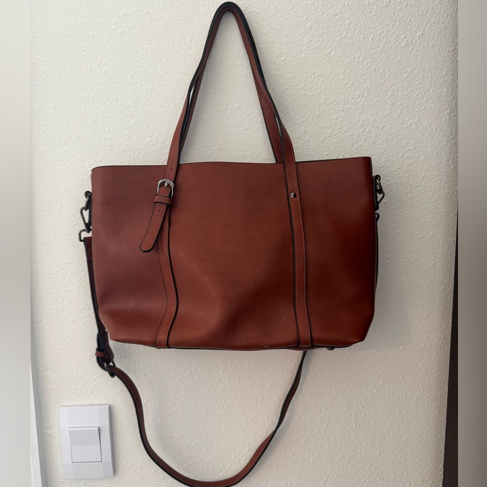 Pink Lily Rich Brown Tote Bag